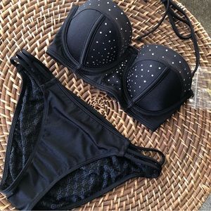 NWOT Victoria’s Secret Very Sexy Bling Push-Up Corset Long Line Bikini